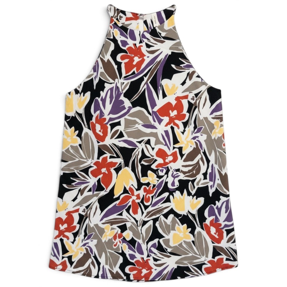 Tyche Dress Women S Bold Tropical Floral Vacation Resortwear Colorful Beachy NWT